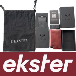 Parliament Slim Leather Card Wallet + Cash Clip & Tracker Accessories Merlot Red